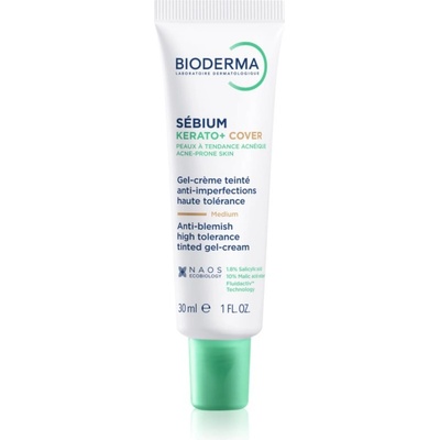 BIODERMA Sébium Kerato+ Cover матиращ тониращ крем против несъвършенствата на акнозна кожа 30ml