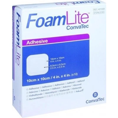 ConvaTec Foam Lite penové krytie na rany adhezívne 10 x 10 cm 10 ks