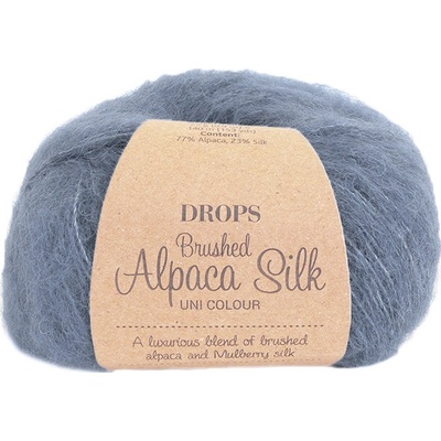 Příze DROPS Brushed Alpaca Silk 13 - džínově modrá