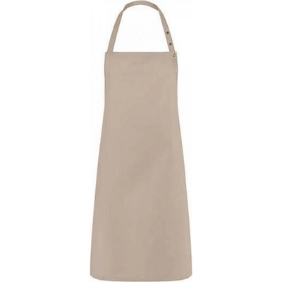 Karlowsky Zástěra Santorini s nastavitelným páskem laclu s druky 215 g/m Písková KY072