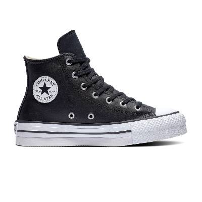 Converse kožené kecky Chuck Taylor All Star Eva Lift černá