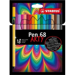 STABILO Комплект флумастери, Stabilo, Pen 68 Arty ST6818-1-20, 18 цвята (ST6818-1-20)