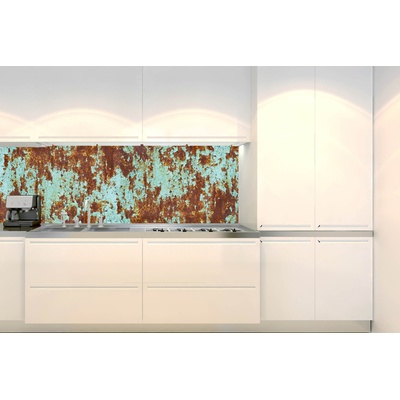 DIMEX ART Фототапет за кухня - ръжда върху стар цветен метал 180 x 60 см