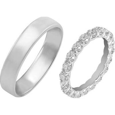 Eppi Eternity prsten s lab-grown diamanty a pánský komfortní prsten Sykes RW44151