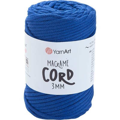 YARNART Macrame Cord 3 mm 85 m 772 Royal Blue юта (Macrame Cord 3 mm 772)
