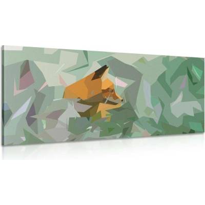 Obraz liška s abstraktními prvky - 120x60