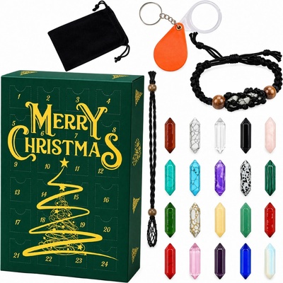 Netradičný adventný kalendár minerály, kamene a kryštály Runyang RYS001