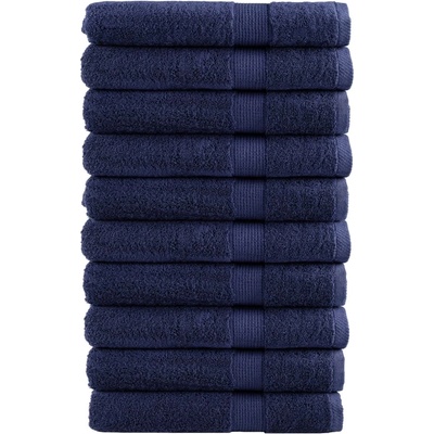vidaXL Премиум кърпи SOLUND 10 бр нейви сини 100x200 см 600 gsm (137271)