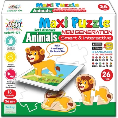 Jagu Образователен говорещ пъзел Jagu - Сафари, 26 части (97-474)