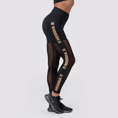 Nebbia Intense Gold Mesh legíny 829 černé