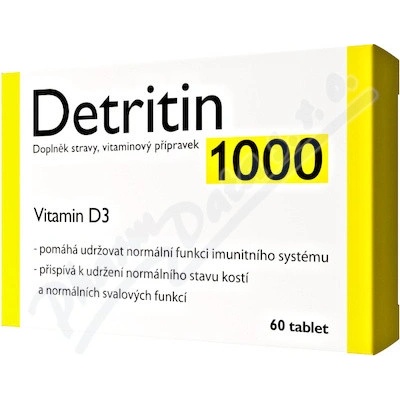 Detritin 1000 IU Vitamin D3 60 tabliet