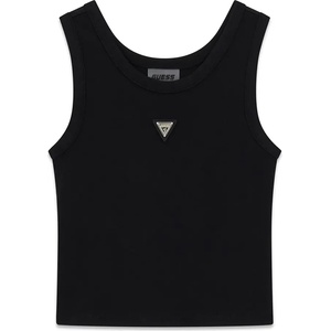 GUESS Черен потник за момиче с метално лого Guess