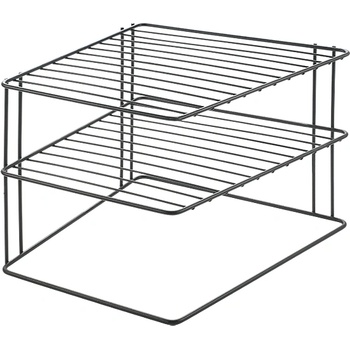 METALTEX ЕТАЖЕРКА ЪГЛОВА PALIO LAVA 25x25x19см ЧЕРЕН МАТ (36.13.02)
