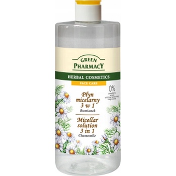 Green Pharmacy Face Care Chamomile micelárna voda 3 v 1 0% Parabens Soaps Artificial Colouring Fragrances 500 ml