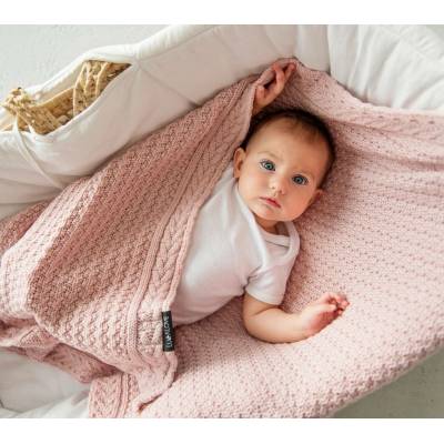 Lullalove Dečka z vlny Merino Keksík Premium Pudrová Růž