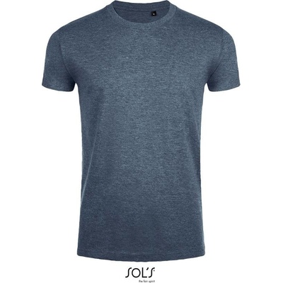 Sol's Imperial Fit pánske tričko Slim Fit modré heat. denim