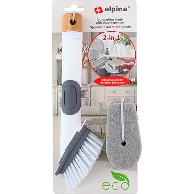 ALPINA ЧЕТКА ЗА МИЕНЕ НА СЪДОВЕ С ДОЗАТОР alpina 21.5см (871125217868)