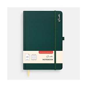 Sentio Бележник с ластик А5 96 листа Deep Jungle Green