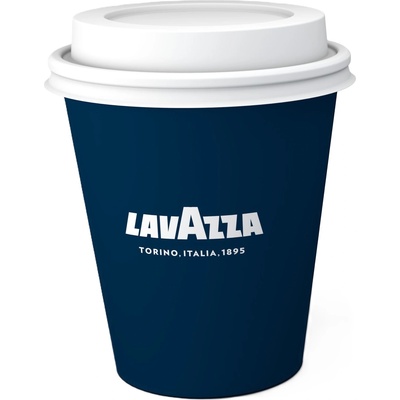LAVAZZA хартиена чаша с капак за кафе синя 80 мл
