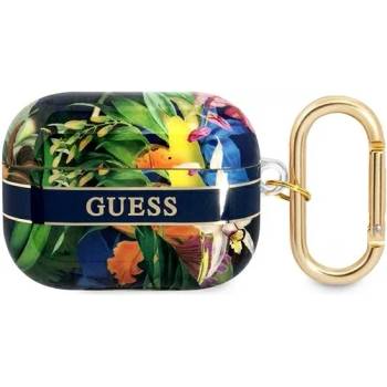 Guess GUAPHHFLB AirPods Pro cover blue Flower Strap Collection (GUAPHHFLB)