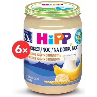 Hipp Bio Dobrou noc Krupicová s banánem 6 x 190 g