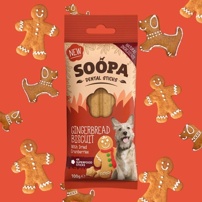 SOOPA Dentálne tyčinky Gingerbread Biscuit 100 g
