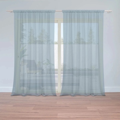 Sablio Záclony Šedomodrá: 2ks 150x250cm