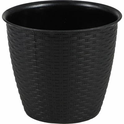 DOCHTMANN Kvetináč rattan 30 x 26 cm, čierny
