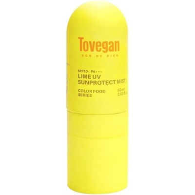 Tovegan Color Food Слънцезащитен спрей за лице Yellow, SPF50+, 60 ml