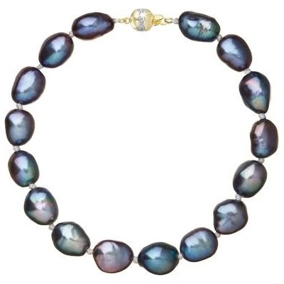 Pavona perlový náramek z říčních perel se zapínáním ze 14 karátového zlata 923011.3/9266A peacock