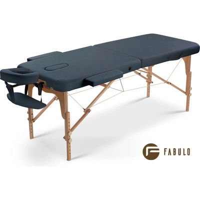 Fabulo Skladací masážny stôl uno Set tmavo modrá 186 x 71 cm