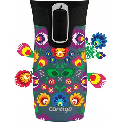 Contigo West Loop termohrnek Mini 300 ml Folklor Modrá metalíza