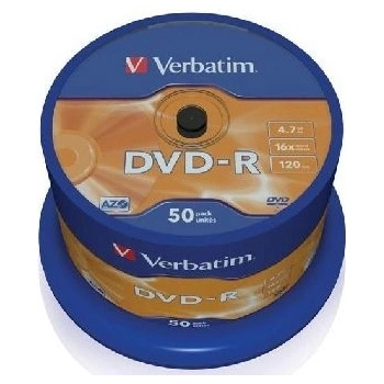 Verbatim DVD-R 4,7GB 16x, AZO, printable, spindle, 50ks (43744)