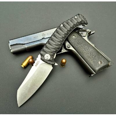 Zavírací ARES EVO Linerlock, axiální ložiska černý stonewash