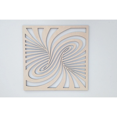 MAJADESIGN Dřevěný obraz - SPIRÁLA Rozměr obrazu: 90 x 90 cm