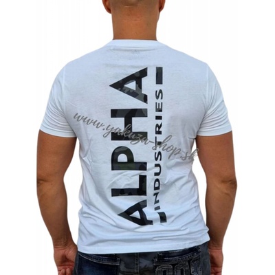 Alpha Industries Backprint T white/black Camo