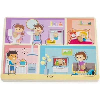Viga Dřevěné puzzle interaktivní skládačka aktivit