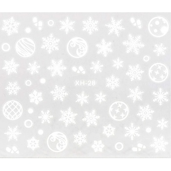 BIO NAILS Nálepka Vianoce XH-28 biela