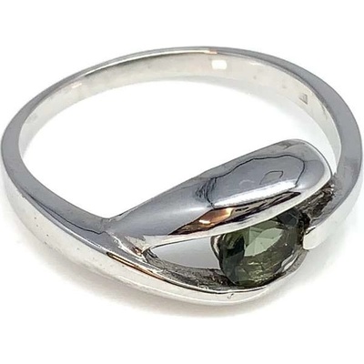 Šperky Jan Kos jewellery Stříbrný prsten s vltavínem 32104654