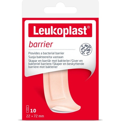 Leukoplast Barrier náplast voděodolná 22 x 72 mm 10 ks