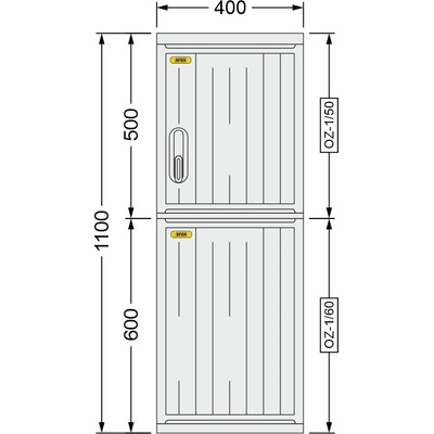 SFOS 400x1100x245mm OZ-1/50 + OZ-1/60