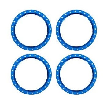 Traxxas пръстен Beadlock алуминиев син (4)