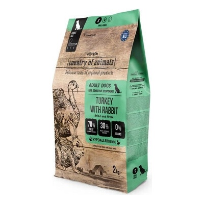 Country of Animals Dog Turkey with Rabbit 2 kg