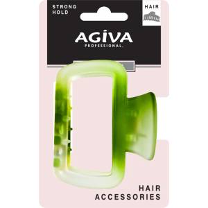 Agiva Professional Шнола за коса, правоъгълник, 5 cm, зелена - baby