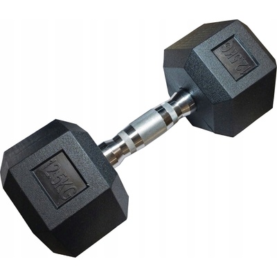 Kubisport Pogumovaná jednoruční činka 1 x 12,5 kg 1 ks