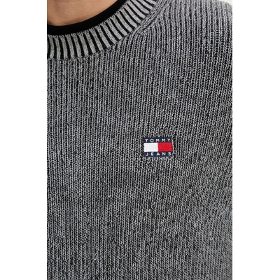 Tommy Hilfiger Памучен пуловер Tommy Jeans мъжки в сиво от лека материя DM0DM20923 (DM0DM20923)