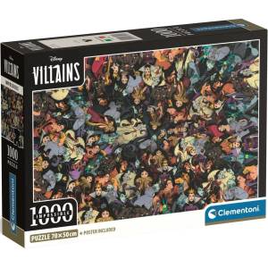 Clementoni Пъзел Clementoni от 1000 части - Злодеите на Дисни (37518)