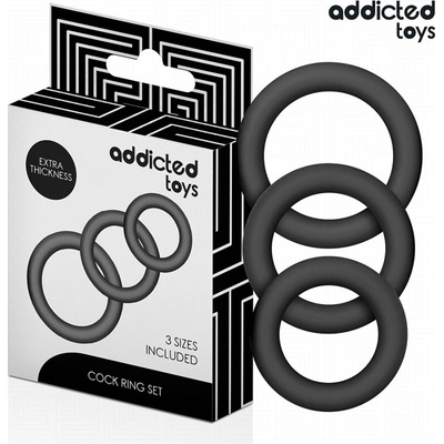Addicted Toys Set Of Silicone Rings Model 1, silikonové erekční kroužky