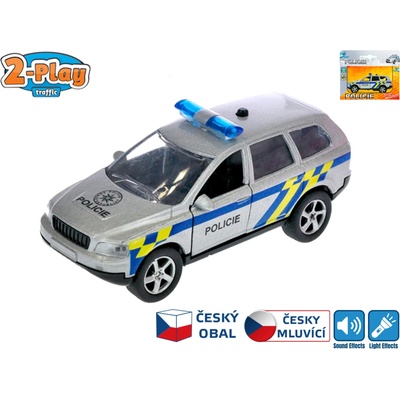 2-Play Traffic Auto policie CZ 11cm kov se světlem a zvukem