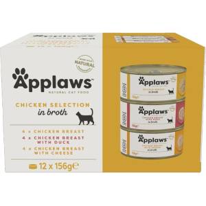 Applaws Chicken Selection Консерва за котки, пилешки избор в бульон 12 x 156 г